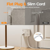 Surge Protector Power Strip 8 Outlets 3 USB Ports 1 USB C 5FT Flat Plug Extension Cord 900J Grey