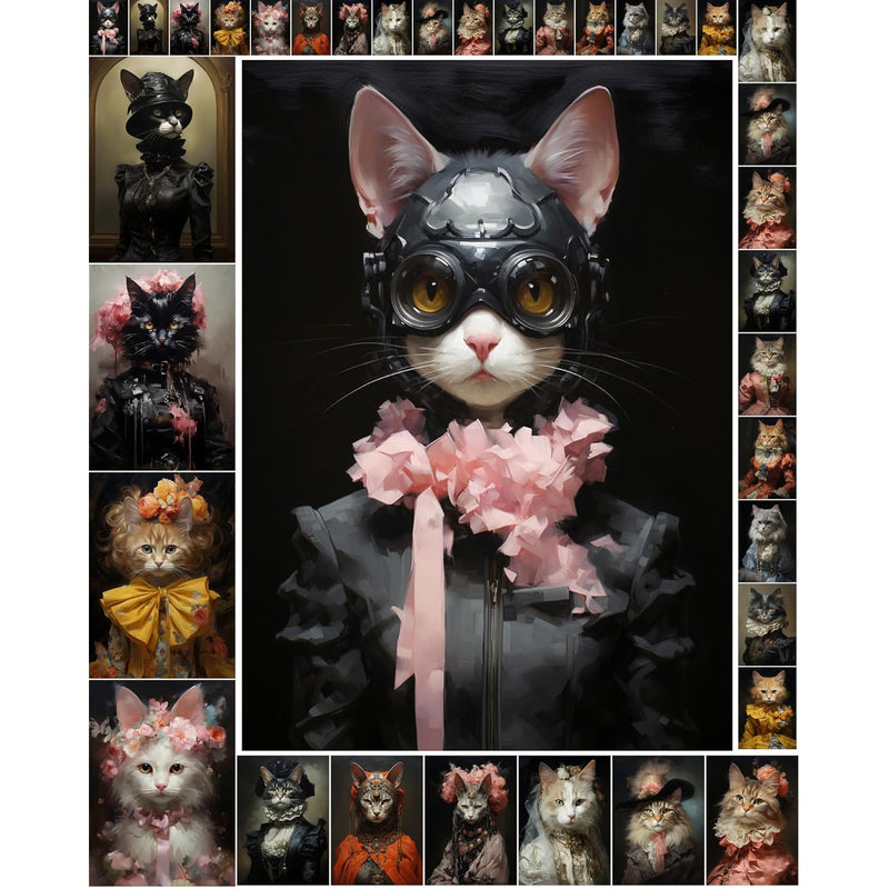 Decoupage Paper Pack (35 Sheets 6"X8") Sweet Little Cats Dressed In Human Dres