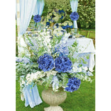 4Pcs Real Touch Blue Hydrangea Artificial Flowers 21'' Large Latex Fake Hydrangea Flowers Faux Hydrangea With Stem For Wedding Home Table Centerpieces Indoor Baby Shower Decorations (Royal Blue)