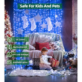 1500 Led 492Ft Outdoor Christmas Lights Decorations, Green Wire Led String Lights With Timer Memory, Twinkle Lighs For Indoor Outdoor Party, Tree Wedding, Garden, Patio (Blue)