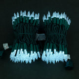Cool White Faceted Led Christmas Lights 200 Count 50 Ft, Pack Of 2 Strands 25 Ft 100 Lights Ul Certified Commercial Grad