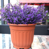 Artificial Plants Outdoor, 20Pcs Lavender Artificial Flowers,Fake Plastic Flowers,Uv Resistant Fake Flowers For Outside Indoor Porch Patio Window Box Planter Home Decor (Purple)