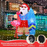 Christmas Inflatable Decorations, 6.5 Ft Santa Claus Decoration Outdoor With Air Blower Led Lights Blow Up Garden Decor