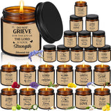 12 Pcs Christian Scented Candles Bulk 3.5 Oz Inspirational Christmas Gifts Bible Verse Candle For Women Coworkers Birthday Wedding Sunday School Church Appreciation Gifts(Brown)