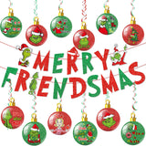Friendsmas Christmas Party Decorations Merry Friendsmas Banner With Hanging Swirls Friends Christmas Decorations