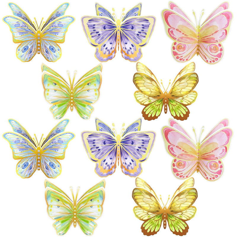 15 Pieces Butterfly Table Centerpiece Party Decorations,Spring Purple