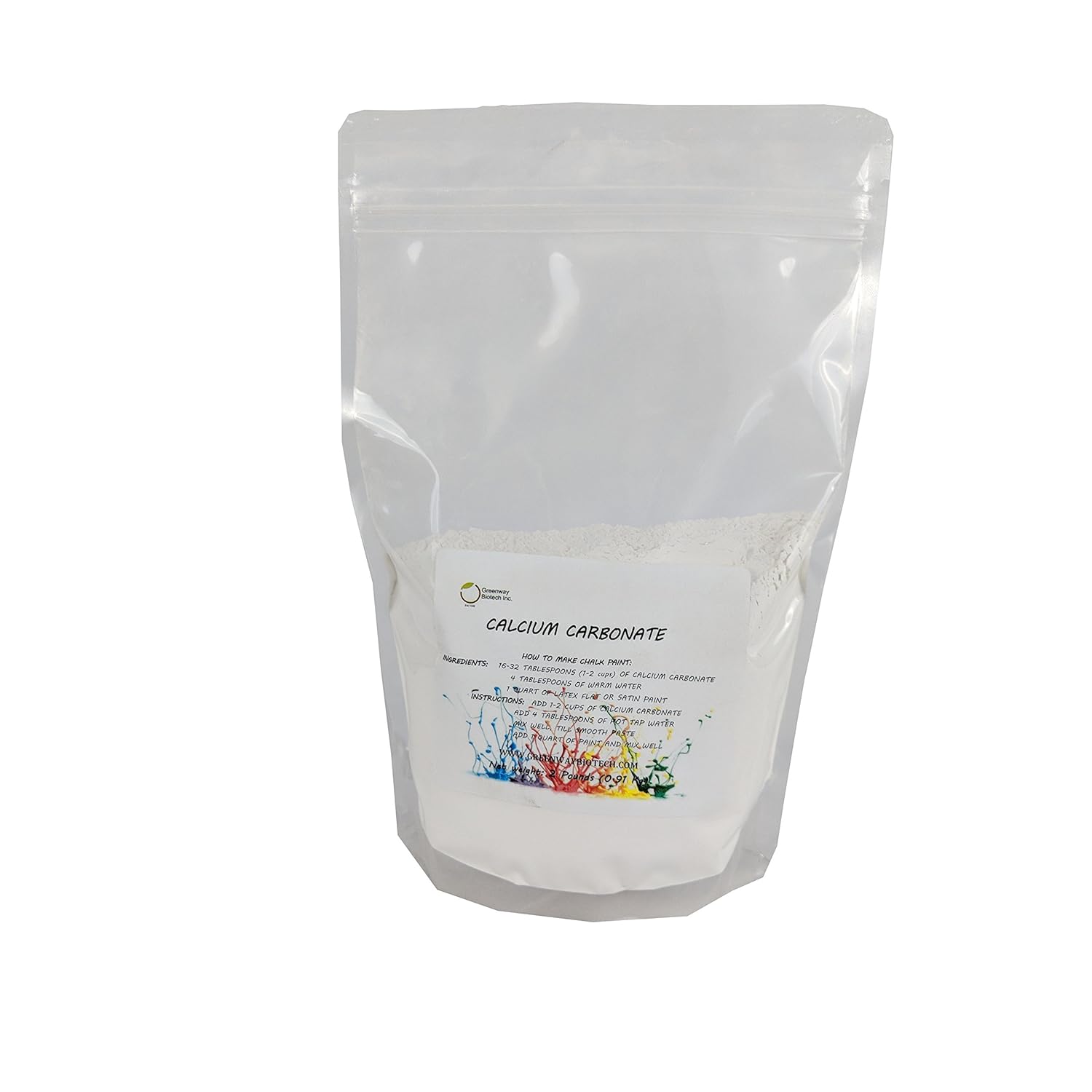 Calcium Carbonate Powder- Natural Antacid Limestone Rock Dust Very Fine Powder For, Home, Chalk Paint Texture Additive, And Other Diy Projects (2 Pounds)