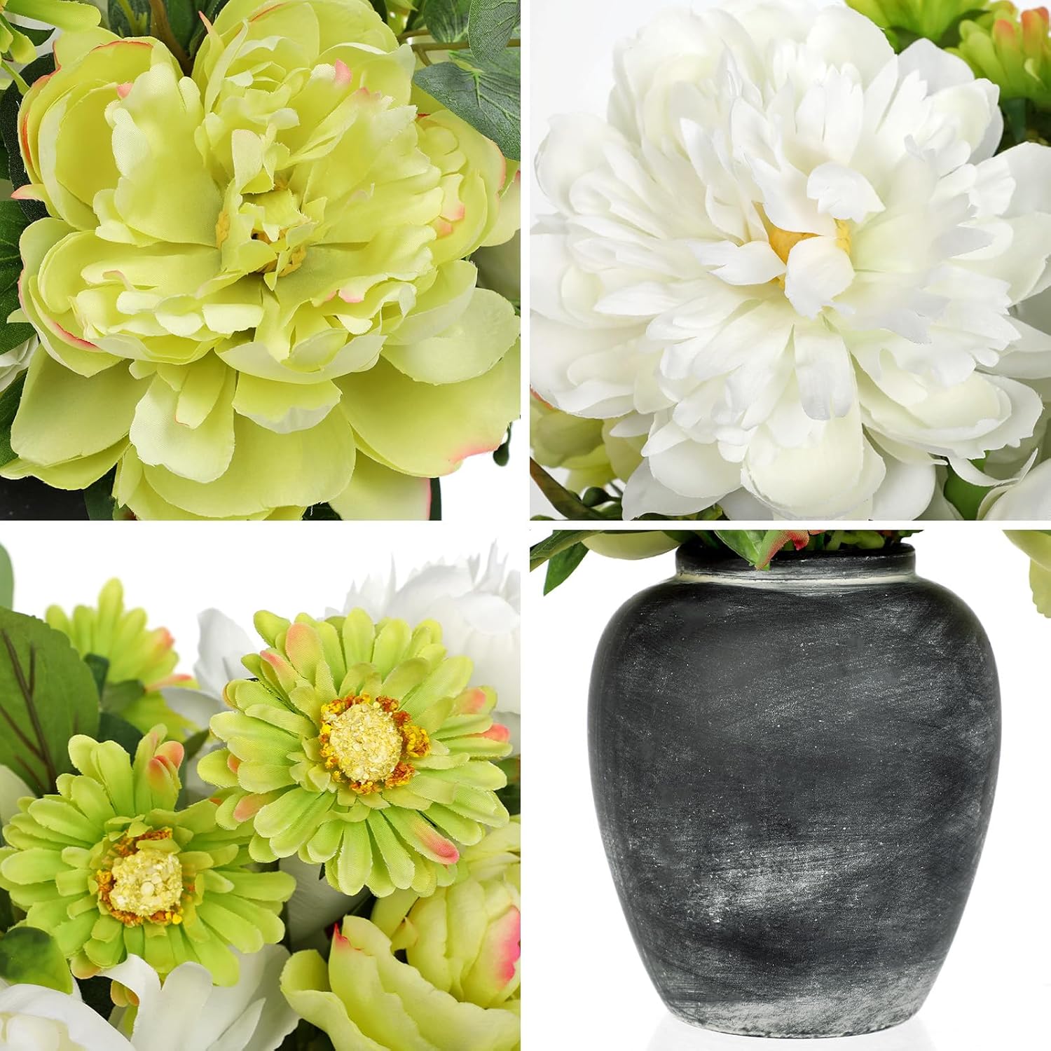 Fake Flowers In Vase Faux Floral Arrangements Centerpiece Artificial Flowers With Vase Spring Flower Centerpieces For Tables White Silk Flowers Arrangement In Vase