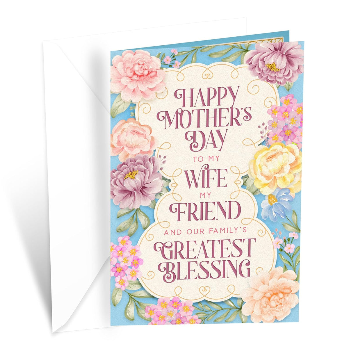 Wife Mother'S Day Card, Made In America, Thick Card Stock With Premium Envelope Packaged In A Reusable Presentation Mailer, Eco-Friendly, 5In X 7.75In