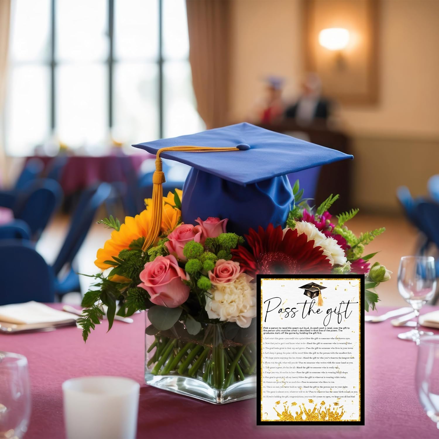 Graduation Party Games 2025 - Pass The Gift - 20 Pcs Graduation Game Cards For Graduation Party High School College Senior School Graduation Party Decorations And Supplies - A05