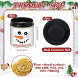 12 Pcs Christmas Candles Bulk Gifts Set For Women Men 3.5Oz Snowman Scented Candles Jar Soy Wax Candle With Mini Snowman Decor Cap For Christmas New Year Winter Decor