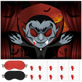 Pin The Fangs On The Vampire Halloween Party Games Poster With 24 Stickers Entertaining Activity Holiday Carnival Celebrations Birthday Party Decorations Supplies Haunted House Wall Decor