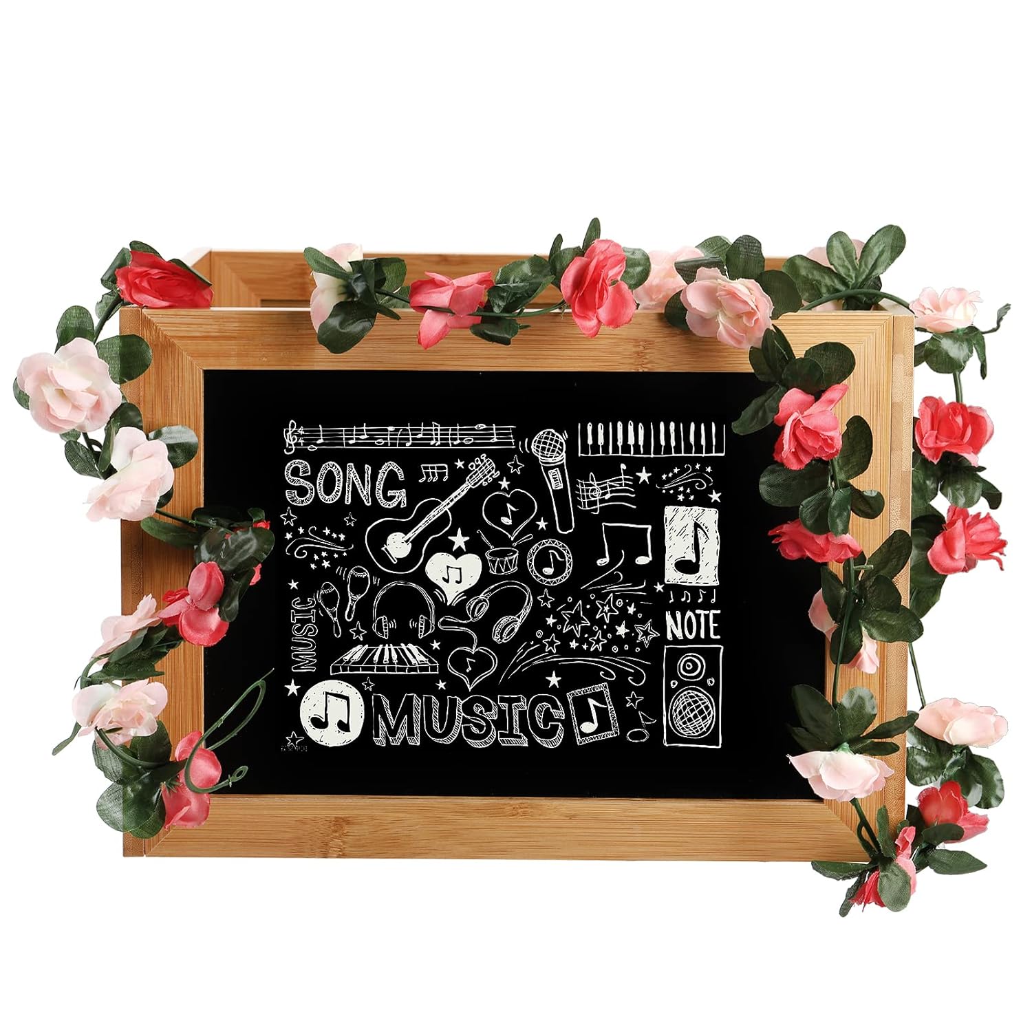 10 Pack 82 Feet Artificial Rose Vine Hanging Flower Garland Fake Roses Flowers Plants Ivy String Home Hotel Office Wedding Party Garden Décor