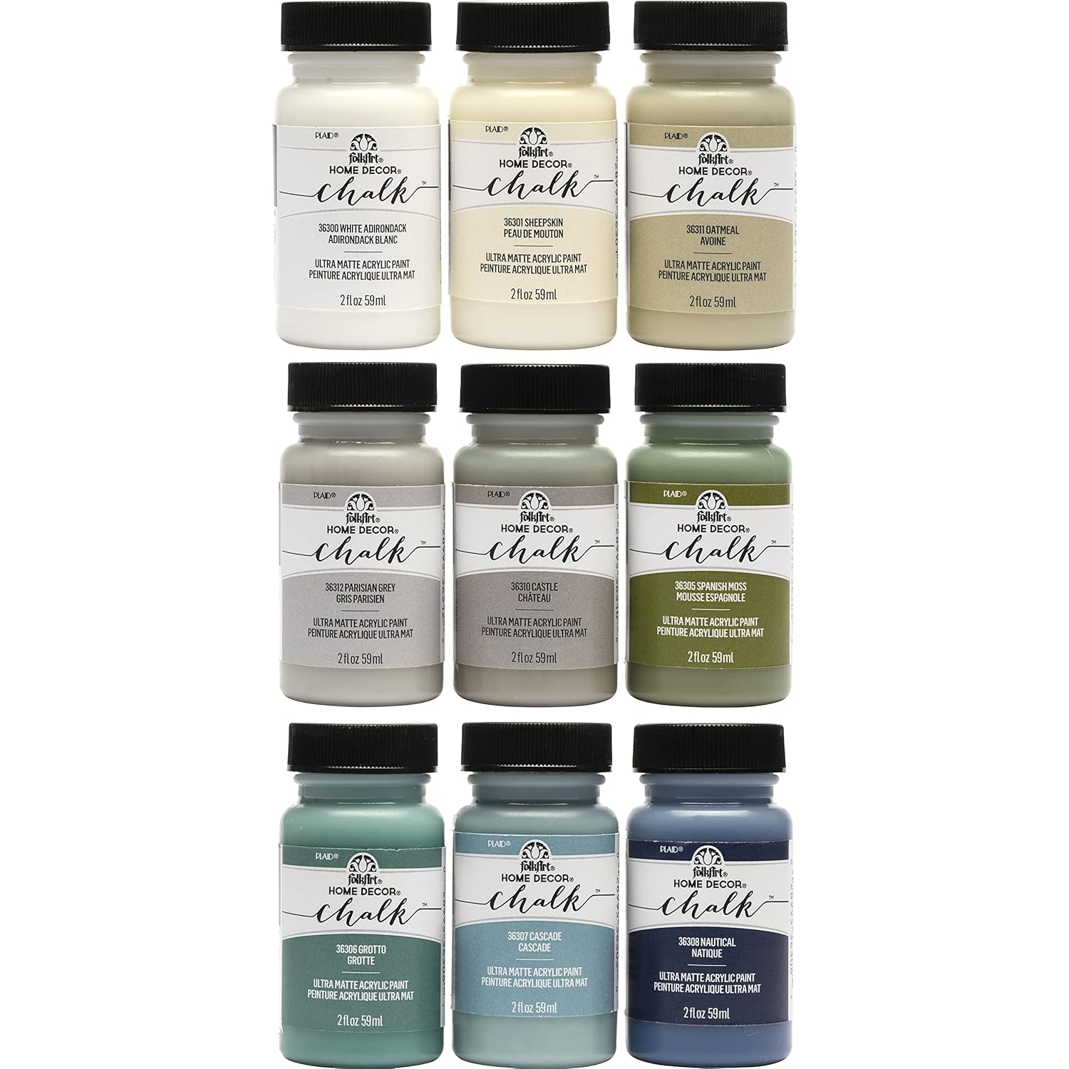 FolkArt Home Décor Chalk Finish Paint Set (2 Ounce), PROMOFAHDC