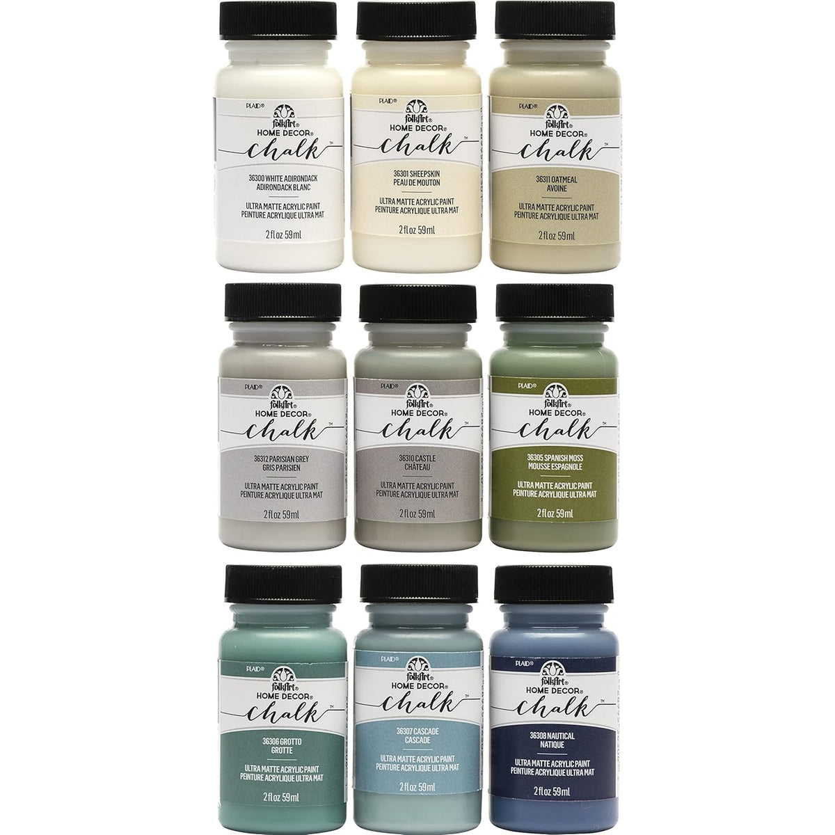 FolkArt Home Décor Chalk Finish Paint Set (2 Ounce), PROMOFAHDC