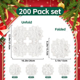 200 Pack Snowflake Paper Napkins Silver Foil Snowflake Disposable Luncheon Napkins For Winter Party Christmas Table Decor, 4 Design