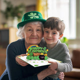 St Patricks Day Cards,St Patricks Day Cards With Envelopes,St Patrick'S Day Cards,Lucky Clovers 3D Greeting Card,Happy St. Patrick’S Day Card For Kids, Good Luck, Get Well