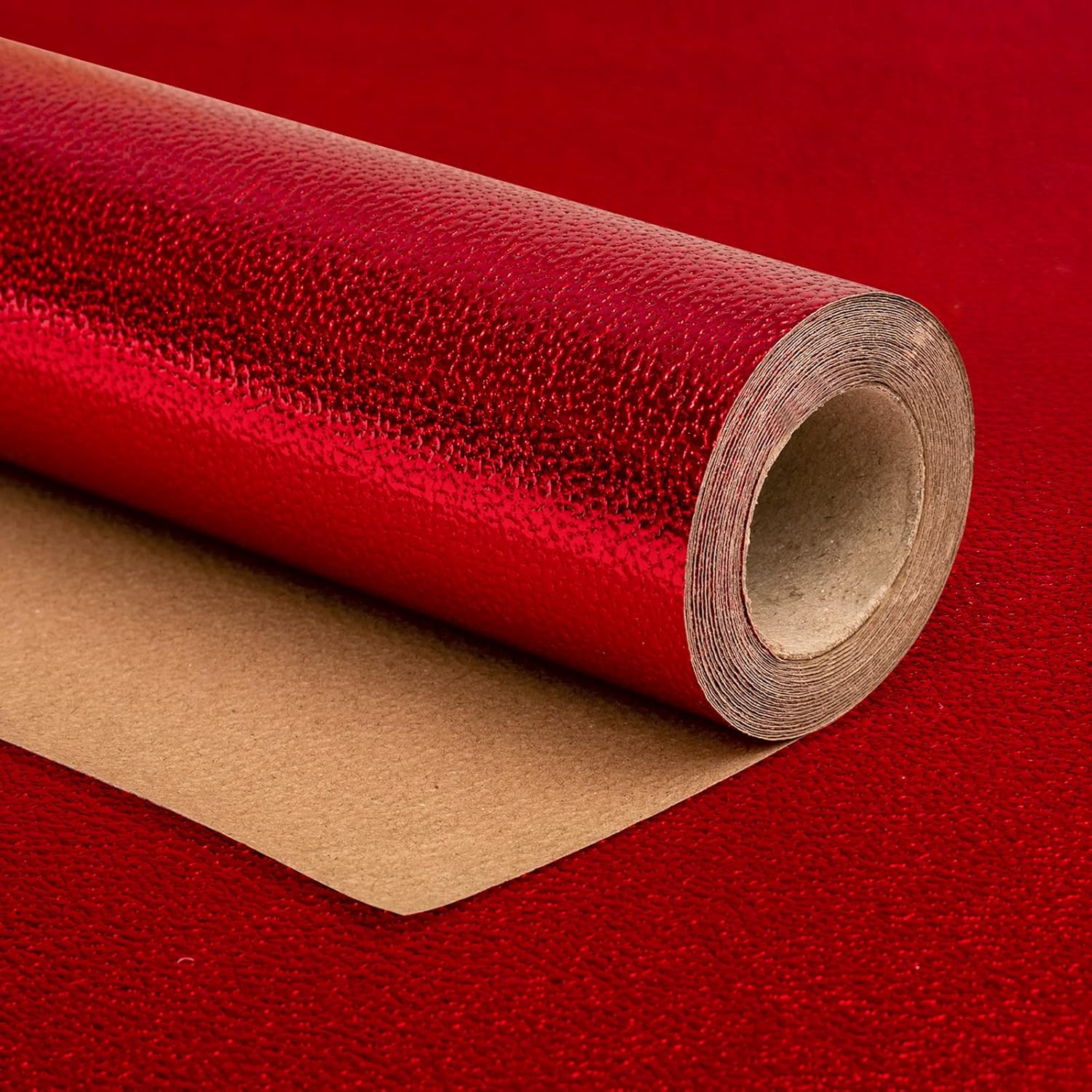 Wrapping Paper Roll - Mini Roll - 17 Inch X 16.5 Feet - Sparkle Red For Birthday, Holiday, Wedding, Baby Shower