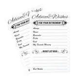 Advice And Wishes Card For Retirement Party Happy Retiree Celebration Gift Sharing Well Wishes And Memories Happy Retirement Wishes Card Pack Of 50 (White)