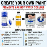 Ultramarine Blue, Titanium Buff, And Earth Pigment Set For Oil Paint, Watercolor, Acrylic, Epoxy Resin, Encaustic, And Concrete, Dry Powder Artist Grade, 4.5 Fl Oz (Pack Of 8)