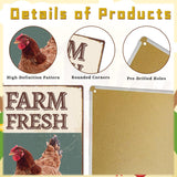 Funny Chicken Coop Decor, 8Pcs Metal Chicken Coop Signs Accessories Outdoor, Farm House Personalized Gifts For Yard Fence Decor 12X8 Inches