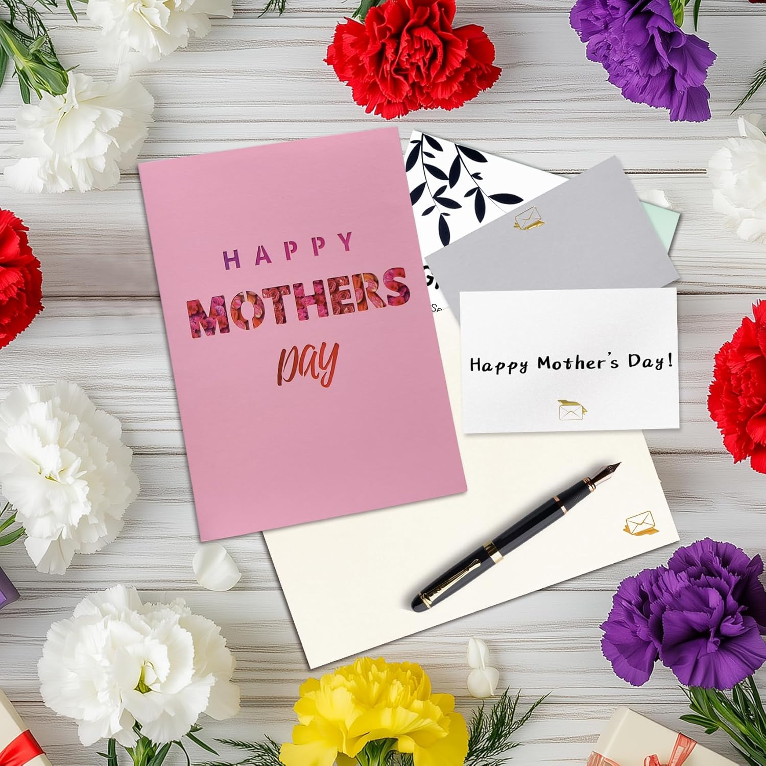 3D Happy Mothers Day Pop Up Card, Pop Up Mothers Day Flower Greeting Card With Envelope And Blank Note Cards For Best Mom Women Wife Daughter Grandma