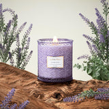 Lavender Suede Candle – Eucalyptus, Lavender & Sandalwood 19 Oz Large Wooden Wick Candle | Natural Soy Wax | 90 Hours Clean Burn | Aromatherapy Candle For Relaxation