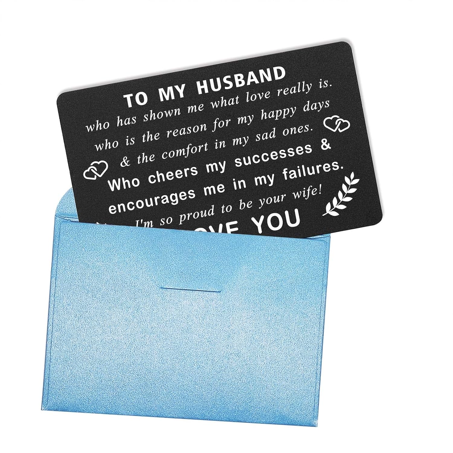 Valentine'S Day Card For Husband, Valentines Husband Gifts From Wife, I Love You Husband Wallet Card