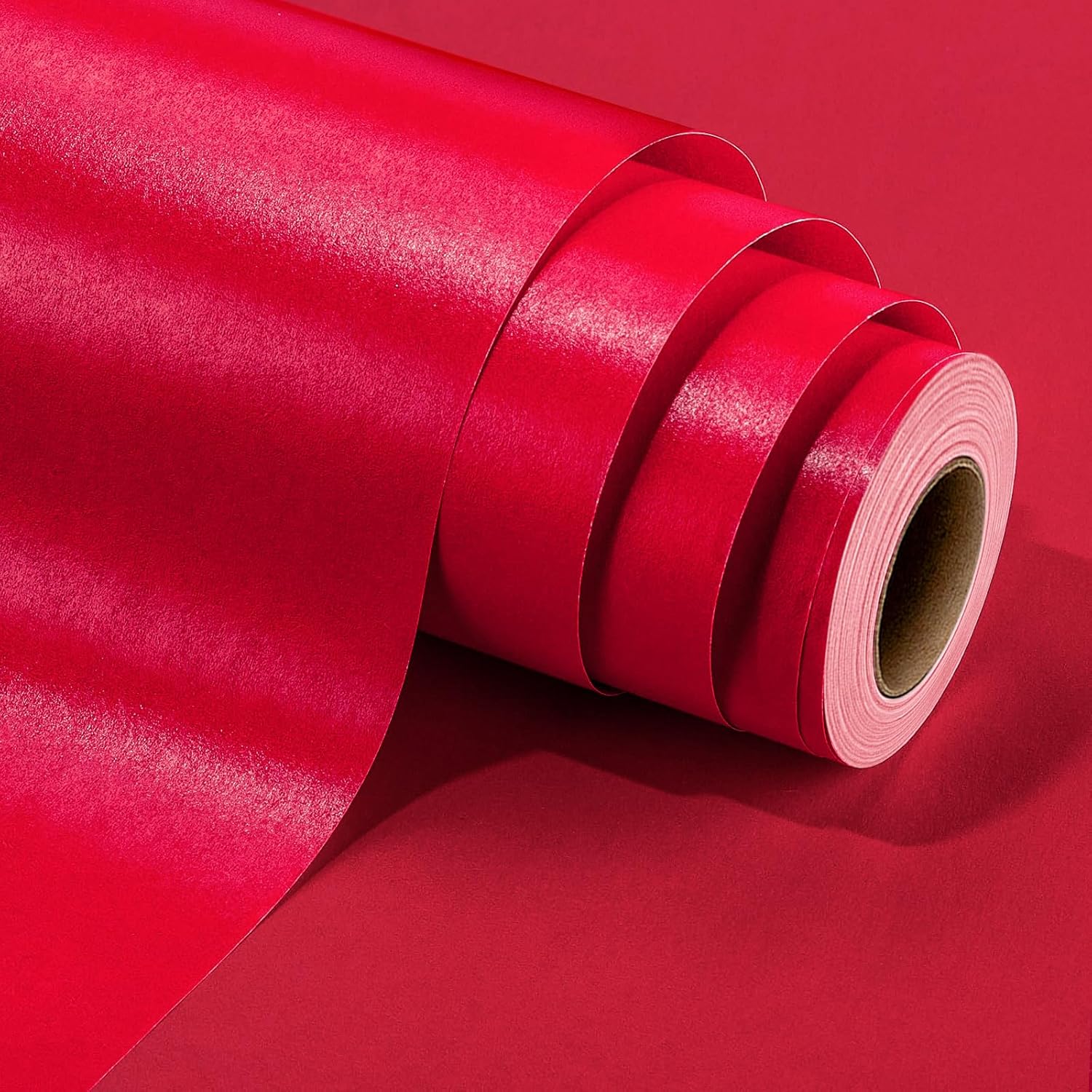 Shimmer Christmas Red Wrapping Paper Roll - 17 Inches X 33 Feet - Solid Color Pearly-Lustre Gift Wrap Birthday Wrapping For Baby Shower, Weddings, Christmas And Anniversaries