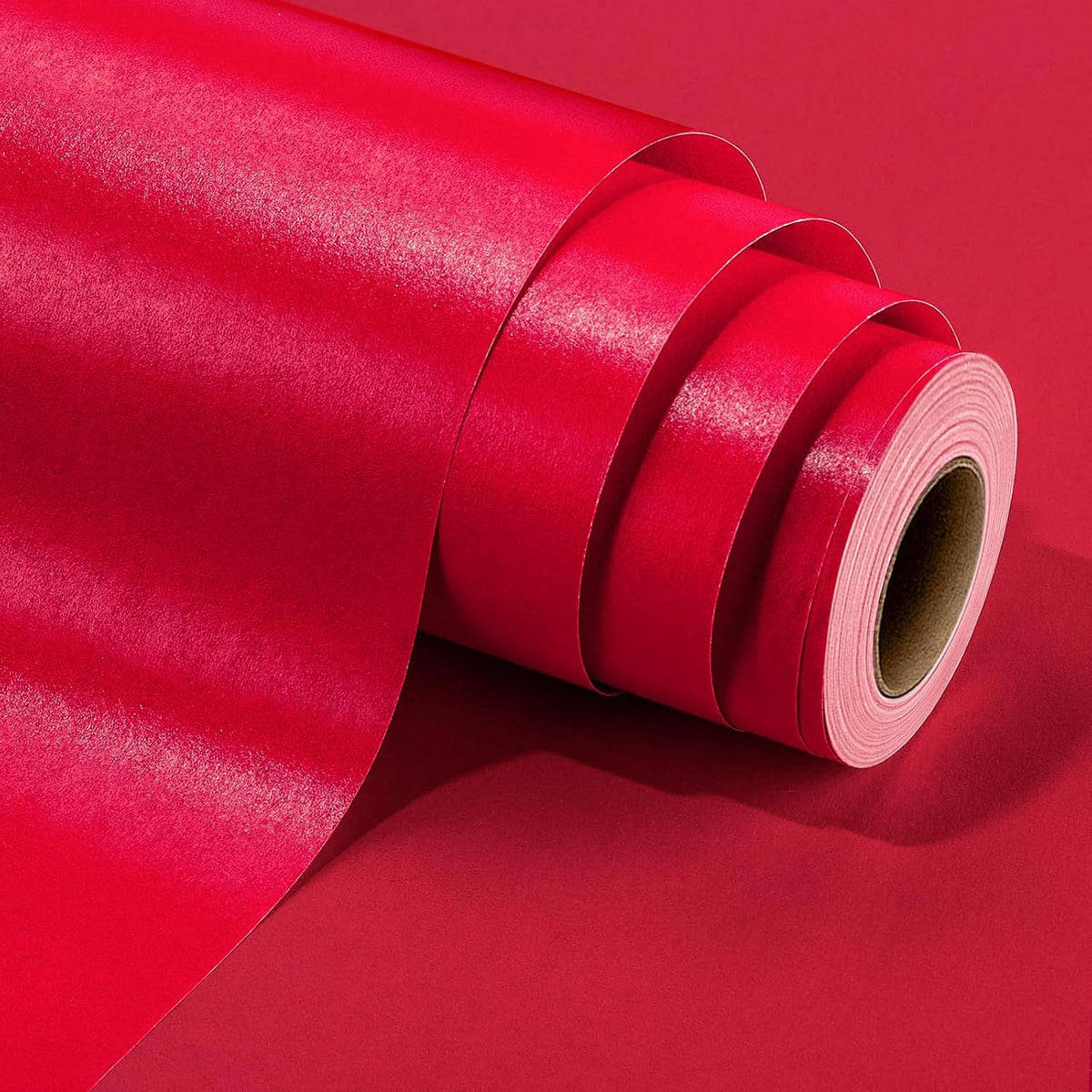 Shimmer Christmas Red Wrapping Paper Roll - 17 Inches X 33 Feet - Solid Color Pearly-Lustre Gift Wrap Birthday Wrapping For Baby Shower, Weddings, Christmas And Anniversaries