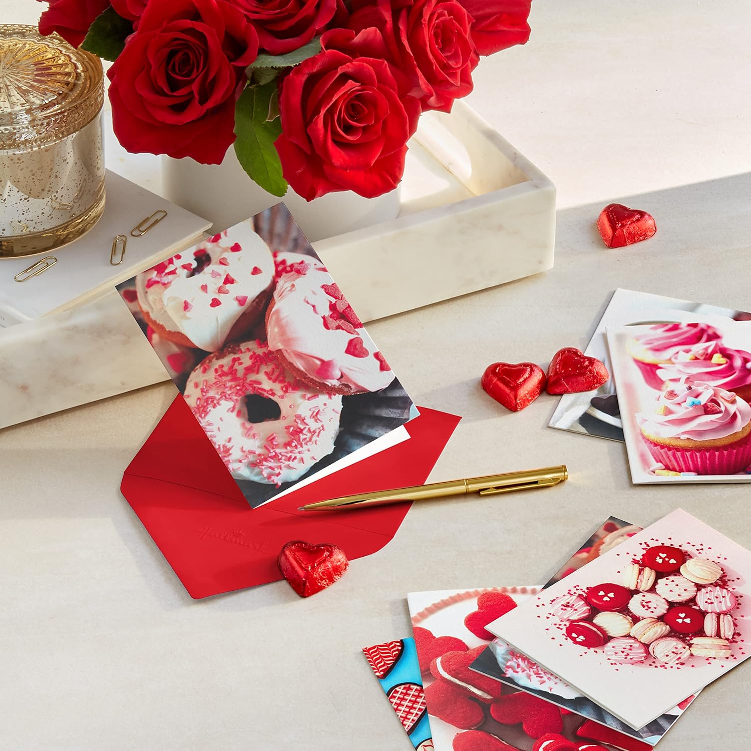 Hallmark Valentines Day Cards Assortment, Sweet Treats (36 Cards and Envelopes)