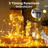 33FT 100 LED Fairy Lights Plug In Warm White Outdoor Waterproof Twinkle Lights with Remote Timer 8 Modes for Bedroom Patio Garden Wedding Christmas Decor