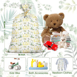 Extra Large Baby Gift Bag 48"X 36" Jumbo Plastic Present Bag Eucalyptus Leaves Shower Birthday Large Gift Wrapping Bags Oversized Oh Baby Sage Green Gender Reveal Party Favors