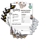 Magic School Baby Shower Party Game Baby Predictions And Advice Cards(30-Pack), Baby Gender Reveal Party Game Decoration Supplies(5"X7") - Game-E01