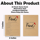 Family Feud Games For Baby Shower, 30 Kraft Paper Game Card With 2 Answer Cards For Baby Boy Girl, Baby Announcement Gender Reveal, Baby Shower Decoration And Supplies - B04