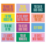 Encouragement Card Pack - Set Of 24 - Bold Bright Modern - Spirituality Positivity Any Occasion - 2 Of Each With Envelopes