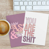 Strong Female Empowerment Note Cards / 4 5/8" X 6 1/4" Sassy Feminine Friendship Greeting Cards / 12 Everyday Boss Lady Encouragement Notecards / 6 Fierce Feminist Designs