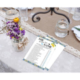 Blue Tiles And Lemons The Wedding Shoe Game For 30 Guests With Game Cards, Lemons Bridal Shower Game, Modern Bridal Shower Decorations, Wedding Shower Or Bachelorette Party Supplies - 02