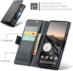 Pixel 9/9 Pro Case, RFID Blocking PU Leather Wallet Flip, Card Holder, Black