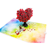 Lesbian Love Tree Valentines 3D Greeting Pop Up Card, Happy Valentines Day, Anniversary, Gay Women, Rainbow, Pride, Lover, Lgbt, Wedding, Engagem