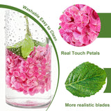 4Pcs Realistic Rose Pink Hydrangea Artificial Flowers With Stems 19.68 Inch Latex Faux Hydrangeas Flower Real Touch Large Hydrangea For Weddings Bouquets Table Centerpieces Home Decor Party