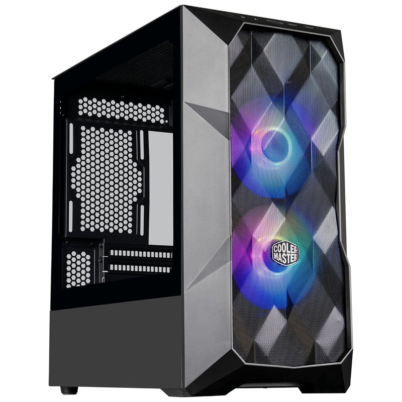 Cooler Master TD300 Mesh Micro-ATX Tower with Polygonal Mesh Front ana Removab