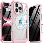 iPhone 16 Pro Case, MagSafe, 9H Glass, Privacy, Magnetic, Double Frame