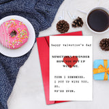 Happy Valentine’S Day Card For Husband Men, Funny Valentines Day Card From Wife Women, We’Re Even