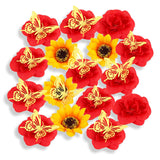 Graduation Cap Decoration Accessories,Faux Rose Sunflower 3D Butterfly Grad Hat Decor For 2025 Graduation Cap Topper Decoration Supply