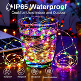 Fairy Lights Battery Operated, 12 Pack Colorful Mini String Lights 20 Led 7Ft Waterproof 3 Lighting Modes For Bedroom, H
