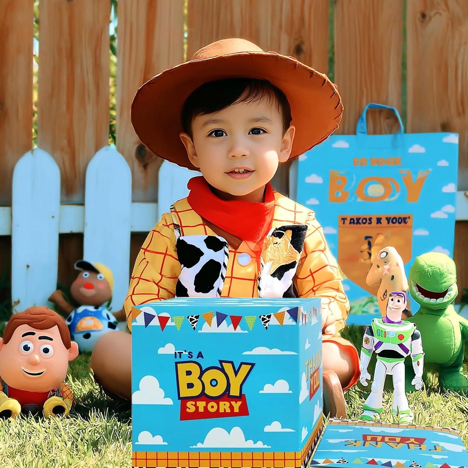 Cartoon Toy “It’S A Boy” Baby Shower Diaper Raffle Box With 50 Tickets & Cards – Toy?Inspired Party Game Decoration Supplies