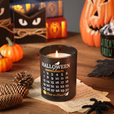 Halloween Countdown Candle – Pumpkin Scented Candle,Nature Soy Candles For Fall, Black Candles With 1-31 Calendar Design, Spooky Halloween Home Decor & Gift For Women And Friends,8.5Oz