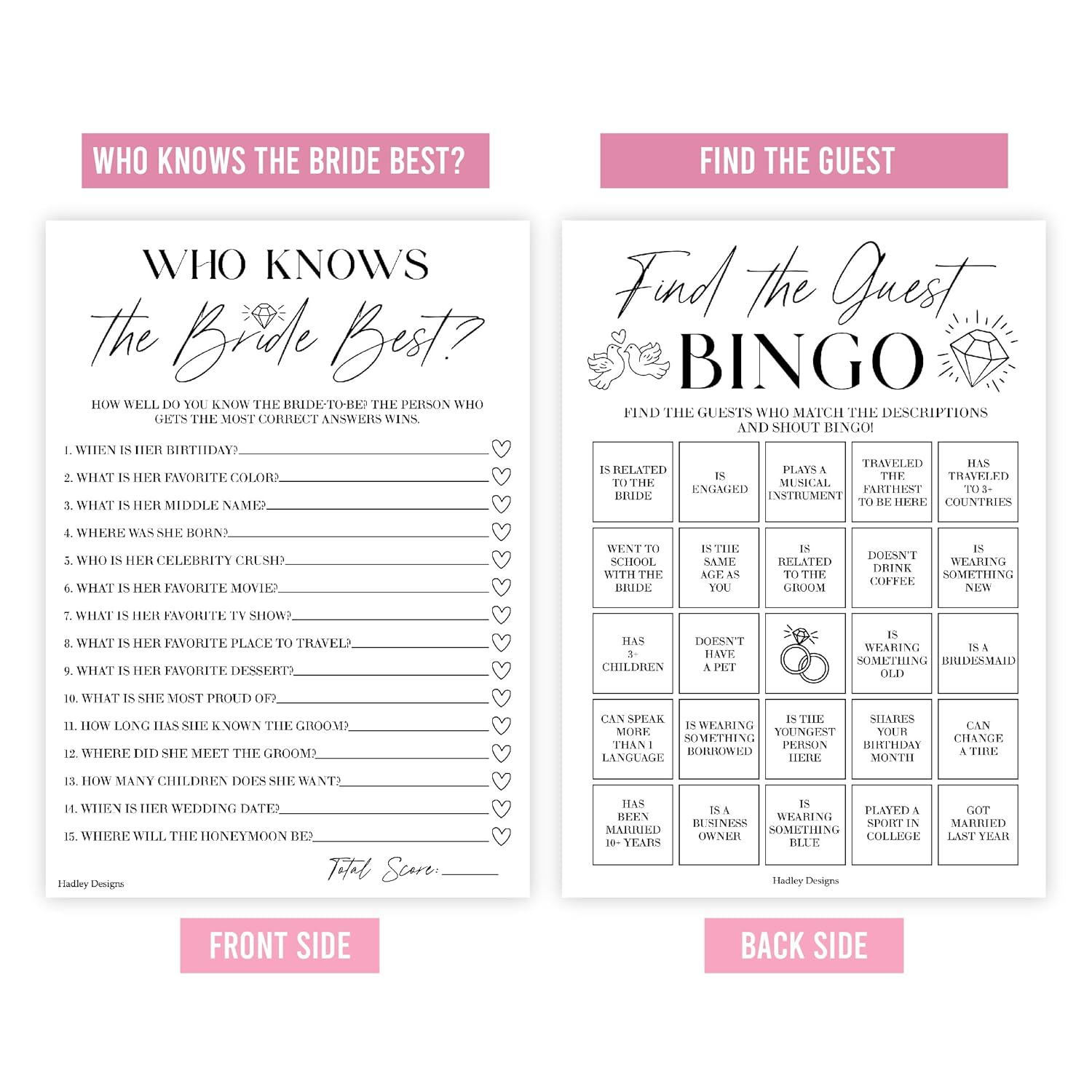 40 Minimalist Funny Bridal Shower Games - 20 Guest Wedding Games For Couples