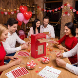 124 Pcs Valentines Love Postbox Wooden With 60 Mini Love Notes And 60 Envelopes 2 Heart Stickers Red Pen Valentines Letter Long Distance Relationship Mailbox Gifts For Couple Him Her
